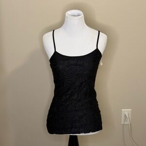 NWT LOFT Outlet Black Textured Cami
